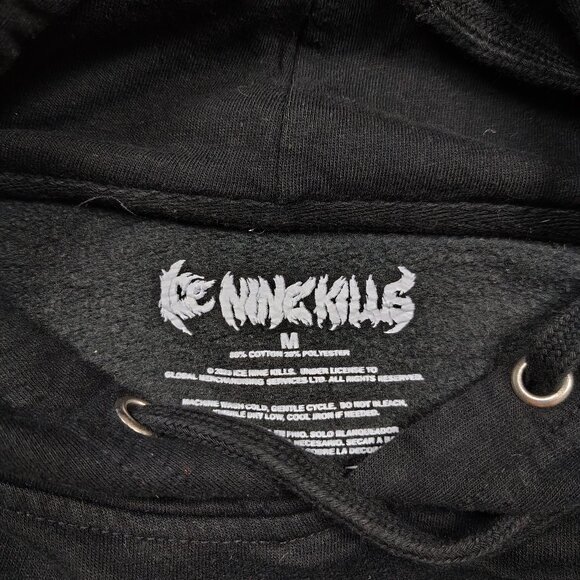 ICE NINE KILLS Hoodie Sweatshirt Men M Black Welcome to Horrorwood Graphic - Picture 3 of 10